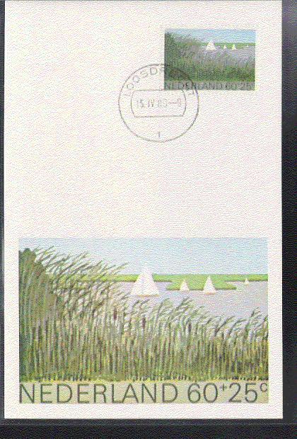 PAYS BAS CARTE MAXIMUM NUM.YVERT  1127 PAYSAGE - Cartes-Maximum (CM)