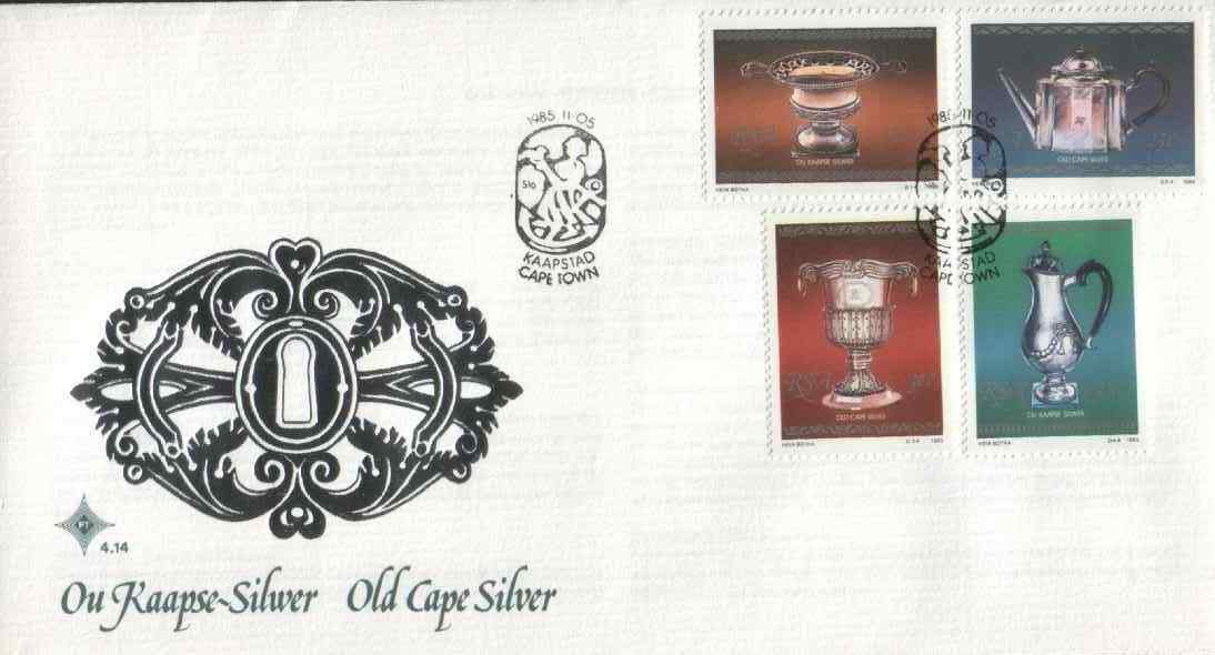 Fdc Art > Verres & Vitraux Afrique Du Sud 1985 Old Cape Silver - Glas & Fenster