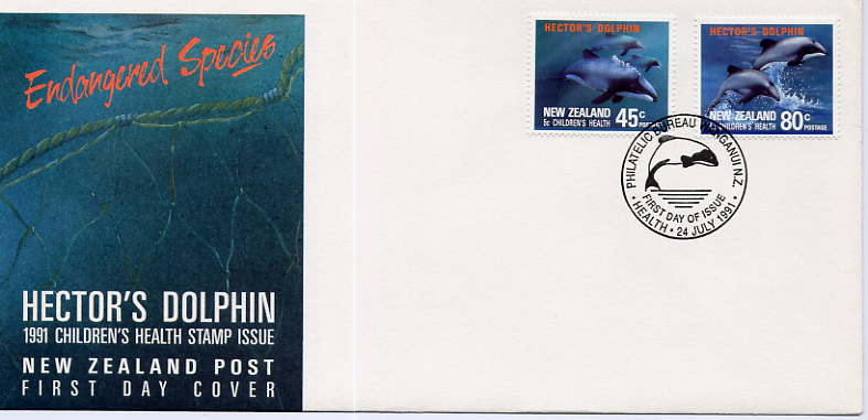 FDC Nouvelle Zélande Dauphins 1991 - Delfini