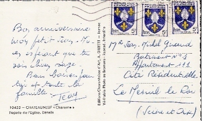 - Façade De L´église -  1955 . - Chateauneuf Sur Charente