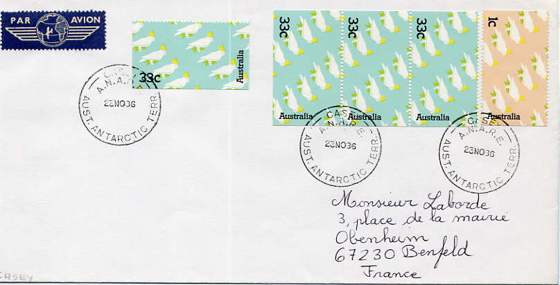 Base Casey Cacatoes Timbres Provenant Du Carnet C905 De 1986 - Sonstige & Ohne Zuordnung