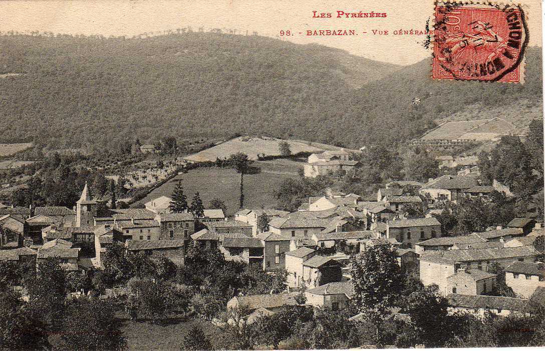 31 BARBAZAN Vue Générale, Ed Labouche 98, Pyrénées, 1905 - Barbazan