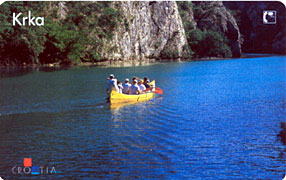 Croatia - Croatie - Kroatien -  Boat - Rafting - Radeau - Rowing - Croatian Chip Card KRKA - Croacia