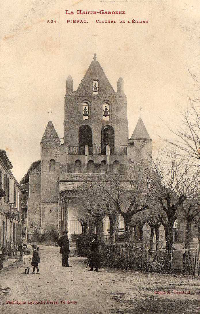 31 PIBRAC Eglise, Clocher, Animée, Ed Labouche 521, Haute Garonne, 190? - Pibrac