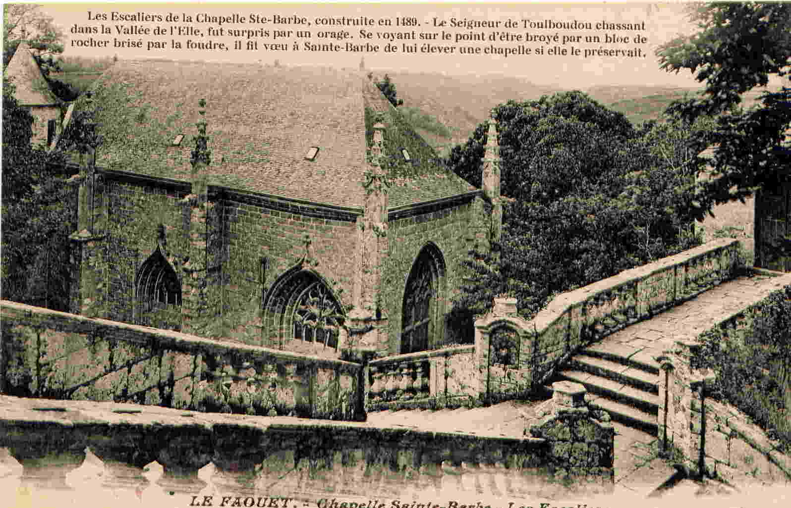 Le Faouet -   Chapelle Sainte-Barbe Les Escaliers - Le Faouet