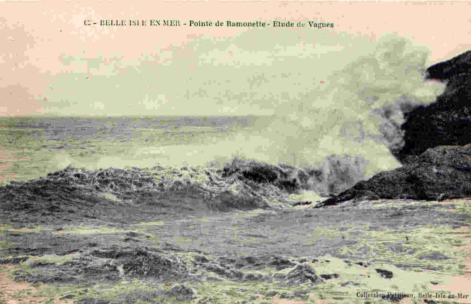 * 62 -  Belle-Isle-en-Mer - Pointe De Ramonette - Etude De Vagues - Belle Ile En Mer