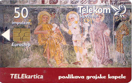 RELIGION PAINTINGS ( Slovenia Rare Card ) * Icon Ikon Icons Painting Castle Palais Chateau Castles Bastille Schloss Burg - Slovenia