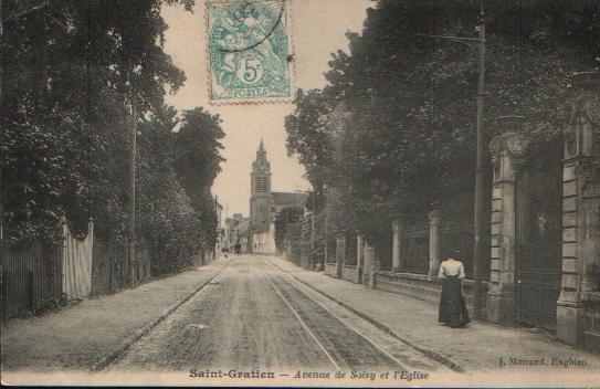 CPA De SAINT GRATIEN - Avenue De Soisy Et L'Eglise. - Saint Gratien