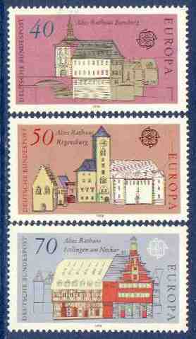 CEPT / Europa 1978 Allemagne N° 816 à 818 ** Les Monuments - 1978