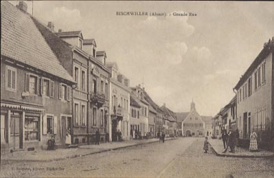 Bischwiller Grande Rue  Animée Petit Plan édit.e.bertrand - Bischwiller