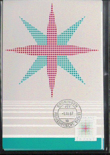 PAYS BAS CARTE MAXIMUM NUM.YVERT 1301 ETOILE STYLISEE - Maximum Cards