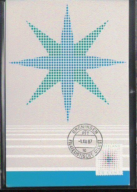 PAYS BAS CARTE MAXIMUM NUM.YVERT 1305 ETOILE STYLISEE - Cartes-Maximum (CM)