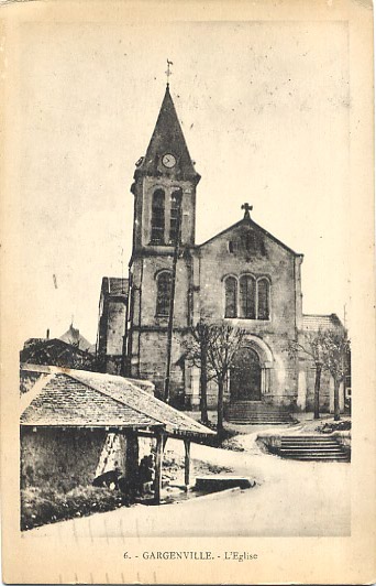 78 - YVELINES - GARGENVILLE - EGLISE - LAVEUSES - LAVOIR ANIME - TRES BELLE CARTE - Gargenville