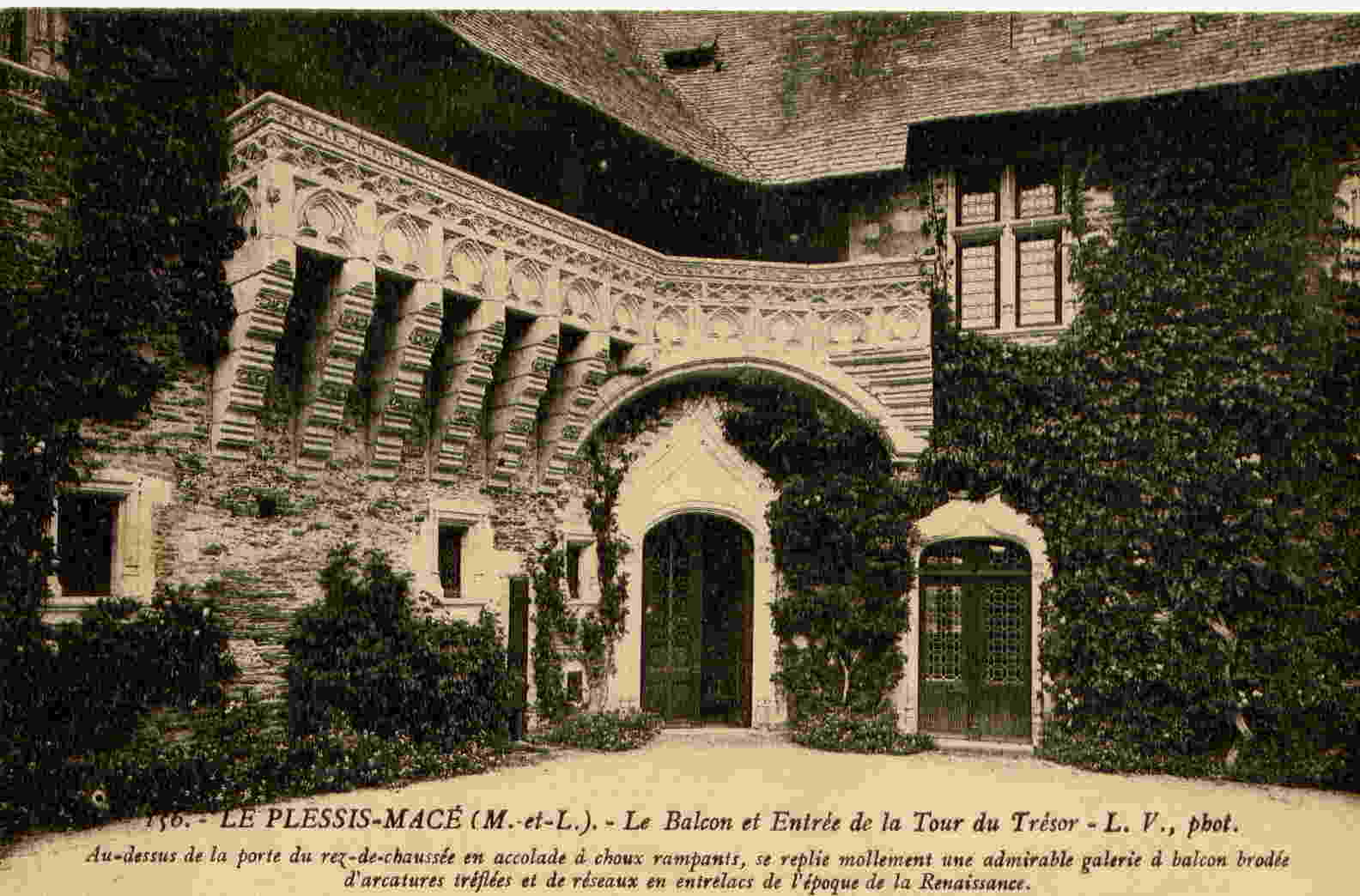 156 - Le PLESSIS-MACE - Balcon Et Entree De La Tour Du Tresor - Champtoceaux
