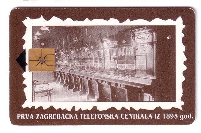 FIRST TELEPHONES CENTRALE (Croatia Old Chip Card) * Telephone Phone Telephone History Phones Museum Musee - Téléphones