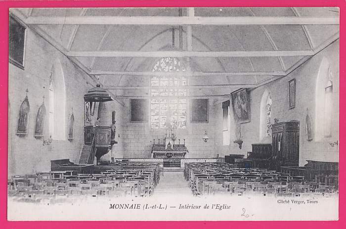 37-007 - MONNAIE - Indre & Loire - Intérieur De L'Eglise - Monnaie