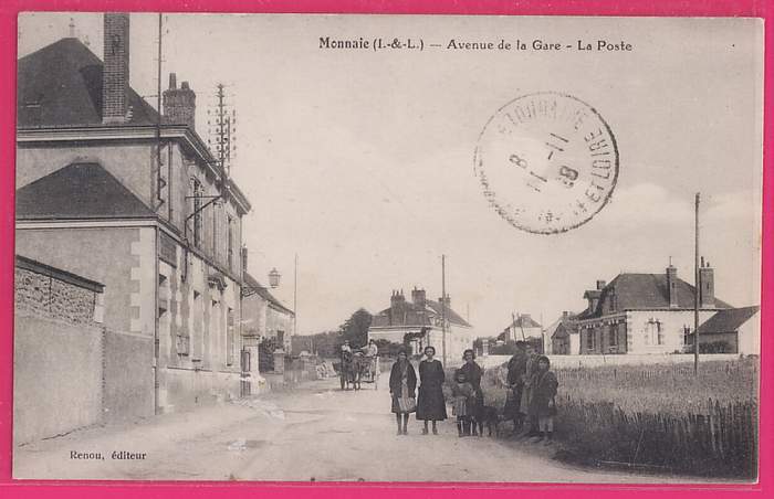 37-011 - MONNAIE - Indre & Loire - Avenue De La Gare  La Poste - Monnaie