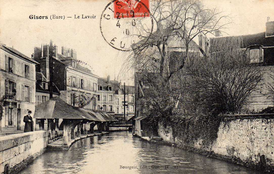 27 GISORS Lavoir, Animée, Ed Bourgeix, 1910 - Gisors