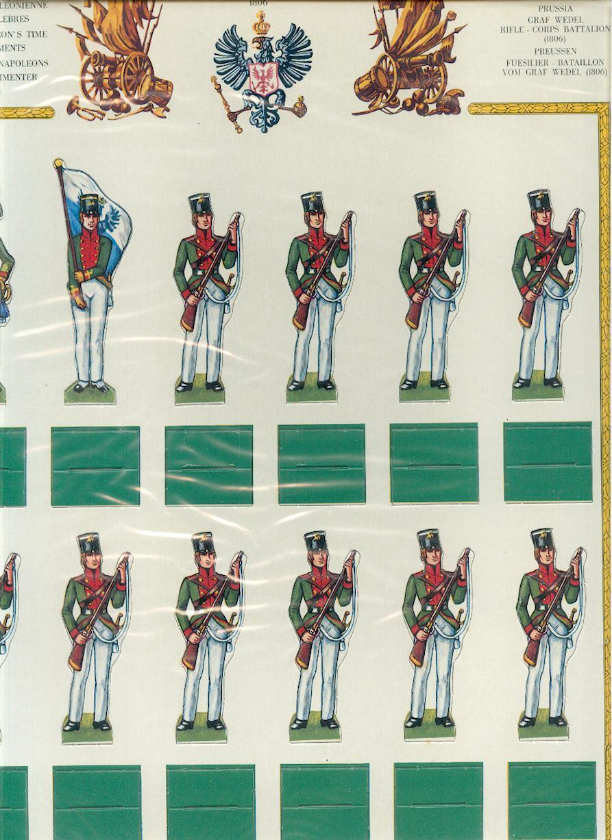 PLANCHE SOLDATS EPOPEE NAPOLEONIENNE  PRUSSIA  FUSILIERS - Army