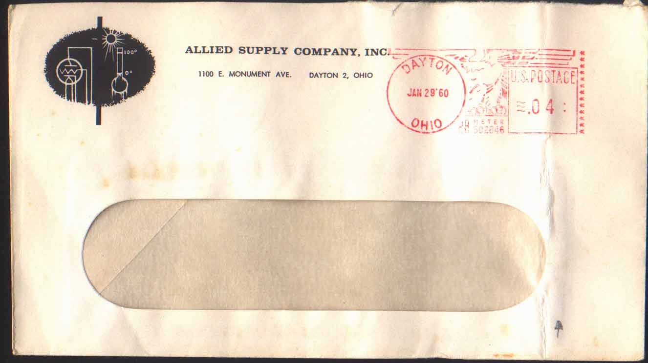 Aigle Sur EMA De 1960. Chimie. U.S. POSTAGE De DAYTON (OHIO) "Pitney Bowes Meter Company" - Scheikunde