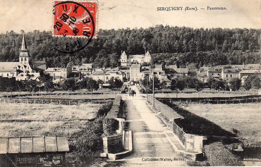 27 SERQUIGNY Vue Générale, Panorama, Ed Walter, 1908 - Serquigny
