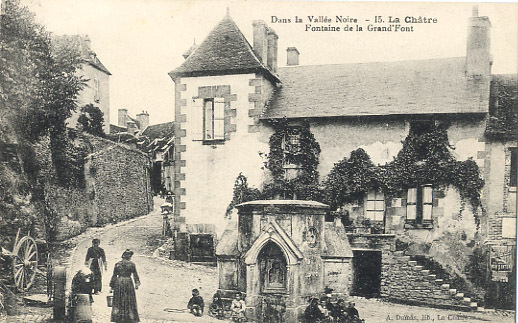 36 - INDRE - LA CHATRE - FONTAINE De La GRAND'FONT - CORVEE D'EAU - TRES BEAU PLAN ANIME - La Chatre