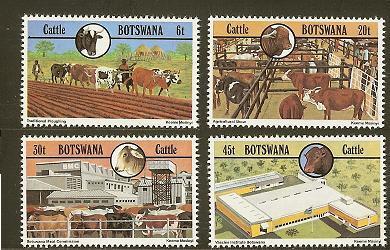 BOTSWANA 1981 MNH Stamp(s) Rinder 283-286 # 5052 - Ferme