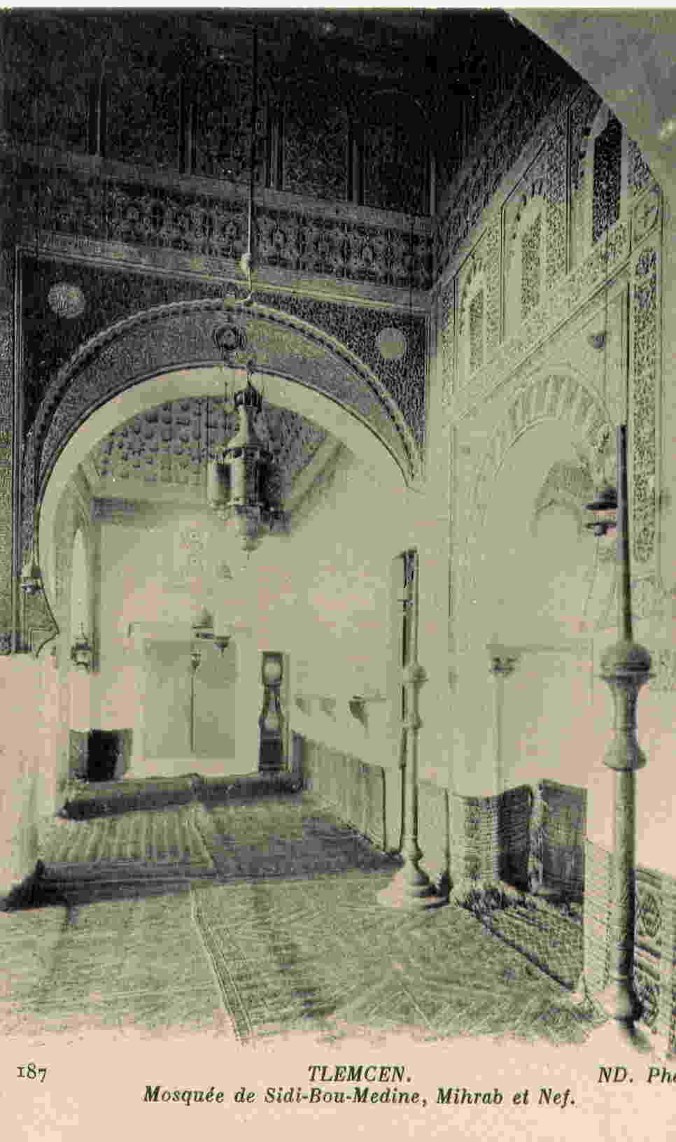 187 - TLEMCEN - Mosquee De Sidi-Bou-Medine, Mihrab Et Nef    ND Phot - Tlemcen