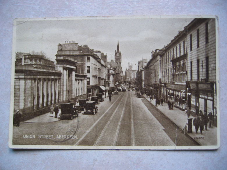 Aberdeen : Union Street (1934), British Manufacture, 206450 (cars) - Aberdeenshire