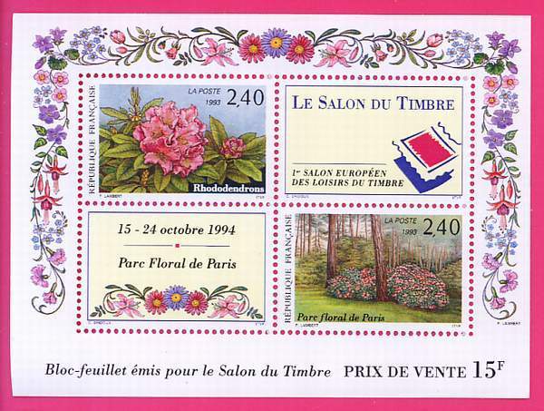N° Yvert Bloc N° 15  Bloc Feuillet émis Pour Le Salon Du Timbre 15 - 24 Octobre 1994  (ETAT SUPERBE) - Neufs