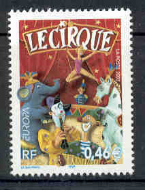 TIMBRE MNH FRANCE LE CIRQUE CHEVAL EUROPA - Circus