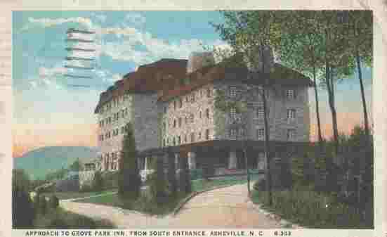 CP  Etats-Unis >  NC - North Carolina > Other  1937 Usa Voyagée Approach To Grove Park Inn  Asheville - Asheville