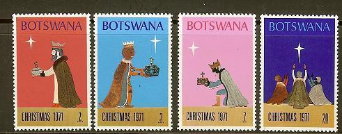 BOTSWANA 1971 Hinged Stamp(s) Christmas 80-83  #4984 - Christmas