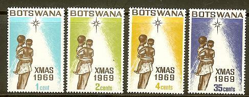 BOTSWANA 1969 Hinged Stamp(s) Christmas 54-57  #4978 - Christmas