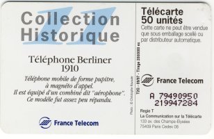Téléphone Berliner 1910 - 50 Unités - 09.97 - Other & Unclassified