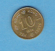 HONG-KONG . 10 CENTS .1986 . - Hongkong