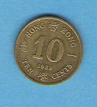 HONG-KONG . 10 CENTS .1982 . - Hong Kong