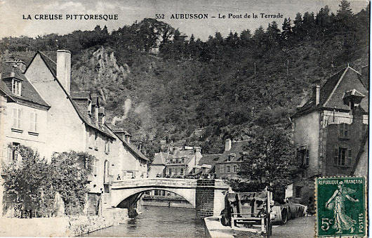 23 - CREUSE - AUBUSSON - TRES BEAU PLAN DU PONT De La TERRADE - Aubusson