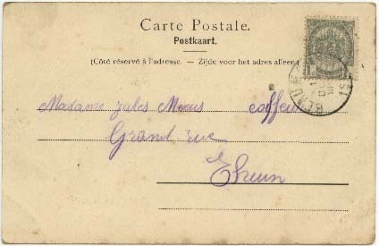 BEAUMONT Village Vue Prise Du Nord Est Envoi à Thuin 1903 1c Ed Jules Grimar Grand´Place - Beaumont