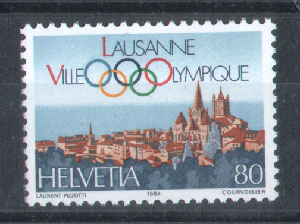 Timbre De Suisse 1984 Y&T No 1198 ** TTB Thema Organisation Olympique - Sommer 1984: Los Angeles