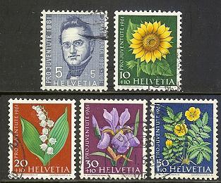 SWITZERLAND 1961 Used Stamp(s) Pro Juventute 742-746 #3737 - Used Stamps