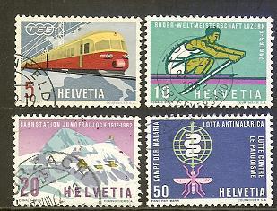 SWITZERLAND 1962 Used Stamp(s) Mixed Issue 747-750 #3738 - Used Stamps