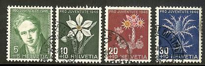 SWITZERLAND 1946 Used Stamp(s) Pro Juventute 475-478 #3693 - Used Stamps