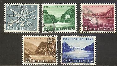 SWITZERLAND 1956 Used Stamp(s) Pro Patria 627-631 #3716 - Usados