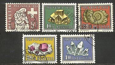 SWITZERLAND 1958 Used Stamp(s) Pro Patria 657-661 #3722 - Usati