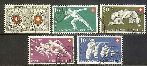 SWITZERLAND 1950 Used Stamp(s) Pro Patria 545-549 #3703 - Usati