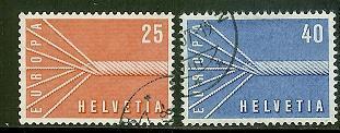 SWITZERLAND 1957 Used Stamp(s) Europa 646-647 #3719 - 1957