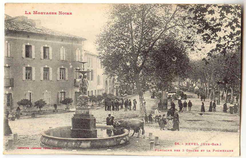 F1581 - REVEL - Fontaine Des 3 Graces Et La Promenade - Revel