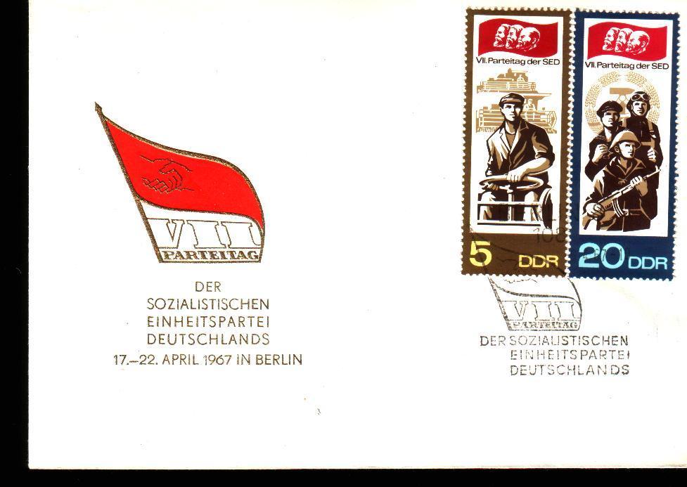 Fdc Organisations >  Divers Allemagne 1967 Congrès Parti Socialiste Unifié Agriculture Armée Socialiste - Andere & Zonder Classificatie