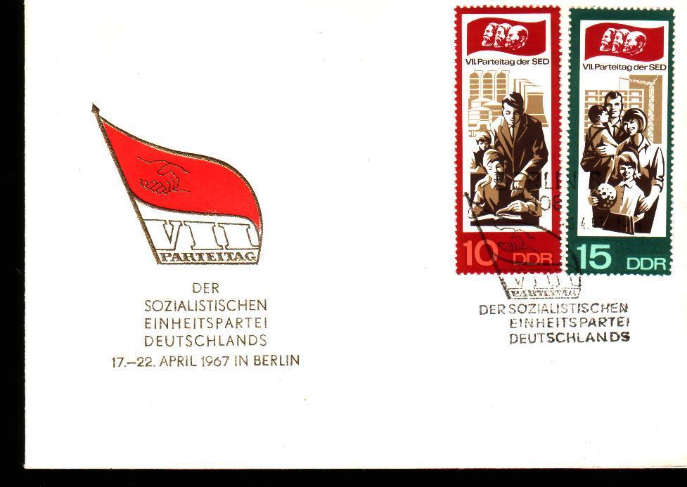 Fdc Organisations >  Divers Allemagne 1967 Congrès Parti Socialiste Unifié Enseignement Famille - Andere & Zonder Classificatie